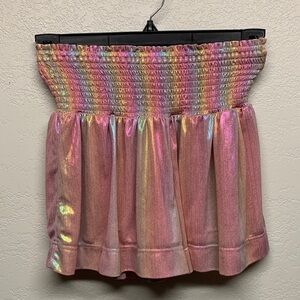 Iridescent High Waist Women's Shorts